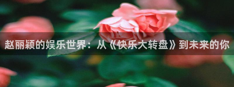 欧陆平台体育平台注册：赵丽颖的娱乐世界：从《快乐大转盘》到未来的你