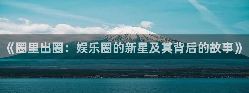 欧陆平台游戏试玩：《圈里出圈：娱乐圈的新星及其背后的故事》