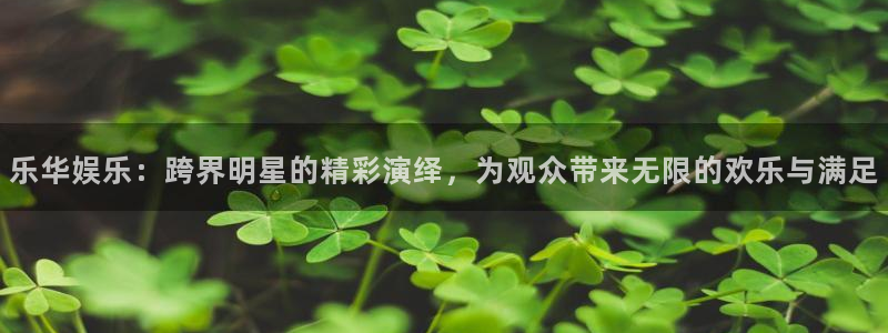 欧陆平台2平台：乐华娱乐：跨界明星的精彩演绎，为观众带来无限的欢乐与满足