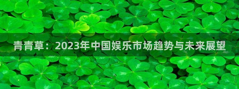 欧陆平台pg：青青草：2023年中国娱乐市场趋势与未来展望